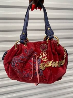 Y2k juicy couture velour shoulder bag